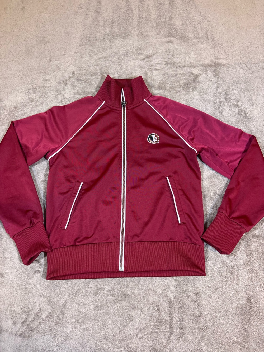 Nike Florida State Seminoles Garnet Bomber Jacket Vintage Logo Womens Small